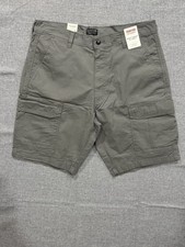 Levi Strauss Mens Cargo Shorts 36 Gray Signature Utility Comfort 10" Inseam NEW