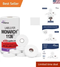 Pricing Labels for Monarch 1136 Price Gun 8 Rolls 14000 Labels White Adhesive