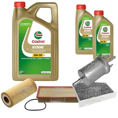 FEBI Inspektionspaket 7L Castrol EDGE Titanium FST 5W-30 LL für Seat Alhambra