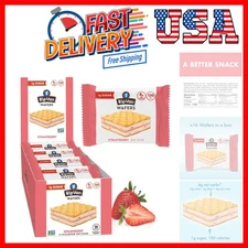 Strawberry Keto Wafer Cookies - Healthy  Snacks - Non GMO, Low Sugar 1g, Low ...