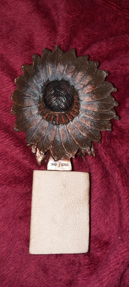 ¡ESCULTURA BUSTO CABEZA TORO SENTADO 342/2500! Foto 3 de 4