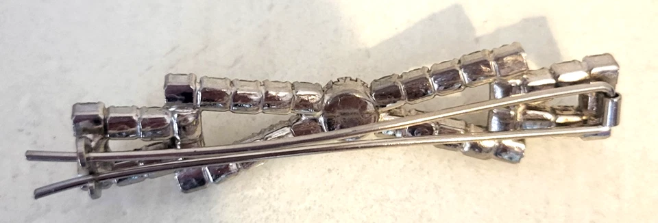 ВИНТАЖНЫЙ СО СТРАЗАМИ БАНТ ЛЕНТА ЗАКОЛКА ЗАЖИМ СЕРЕБРО СВАДЬБЫ ФАНТАЗИИ КОНКУРС выпускного - Изображение 2 из 4