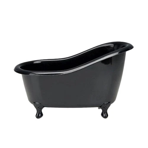ACCENTRA Vasca da bagno decorativa in plastica nera da riempire 26x13,7x15,5 cm regali regalo