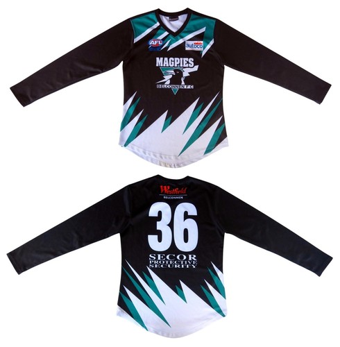 Belconnen Magpies AFL Match-Worn Long-Sleeve Football Jersey Jumper - Large - Picture 1 of 13