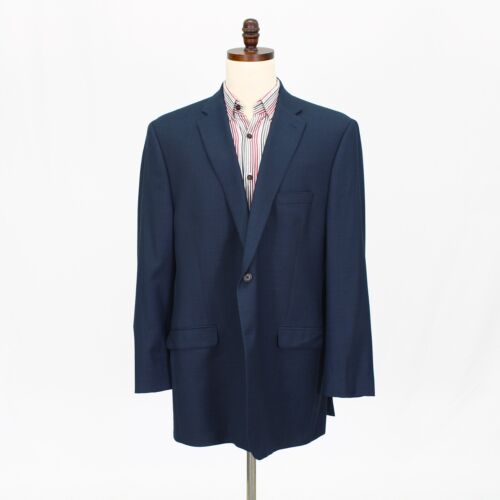 Ralph Lauren 48L Navy Sport Coat Blazer Jacket Solid 2B Wool