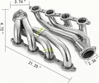LS1 LS2 LS3 LS6 LS Conversion Swap Headers for Oldsmobile Cutlass,Buick Skylark