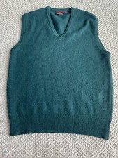 Vintage Nordstrom Women s 100 Lambswool Sleeveless V-Neck Vest Forest Green L