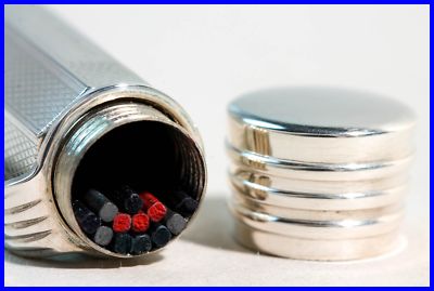 Solid 900 Silver FEND 4 color MULTI Pencil SUPER NORMA 1950s w BOX