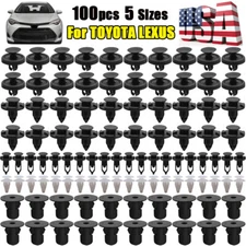 100x Engine Cover Inner Fender Bumper Clip Screw Rivets 7 8 9 mm Hole For Toyota