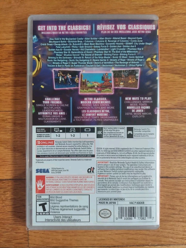 Sega Genesis Classics Collection Nintendo Switch, BRAND NEW- FAST SHIPPING! - Image 2 of 2