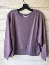 Vintage Havana women Wine Brown Soft Brushed Knit Pullover Sweatshirt size Small