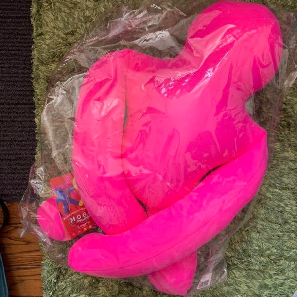 Mogu People Long arm Cushion Doll Pink Microbead Pillow Honda Tsubasa