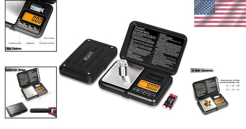 200g Pocket Scale with Multiple Weighing Modes & Tare Function for Jewelry - Picture 2 of 9