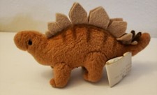 Stegosaurus 6" Applause Plush Brown Vintage With Tags