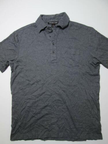 Michael Kors Mens Size S Polo Shirt Gray Buttons Front Collared Chest  Pocket | eBay