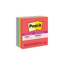 Post-it Super Sticky Notes 675-6SSAN, 4 in x 4 in 101 mm x 101 mm