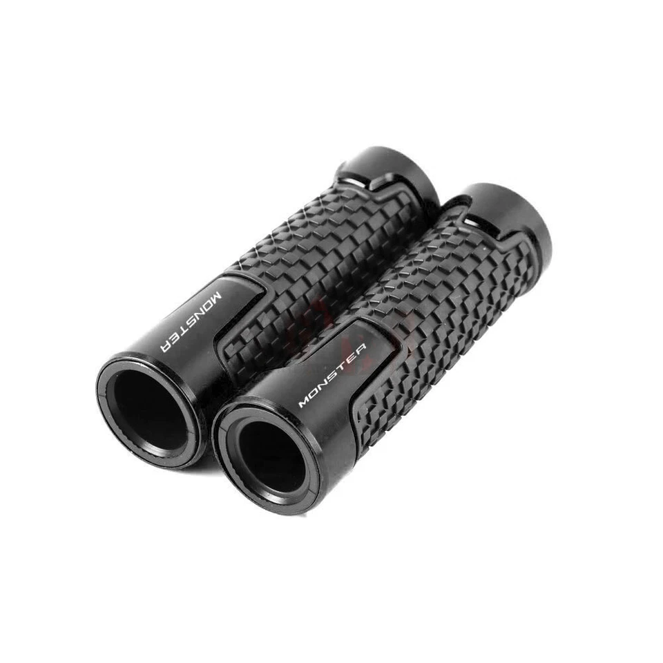Black Motorcycle Grips Handle bar Handlebar For Ducati MONSTER 695 696 1100 1200 - Imagem 2 de 4