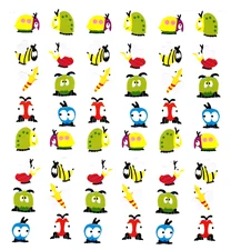 Mrs Grossman's Chubby BUGS Bug Eyed Fly Scrapbook Stickers! 3 Strips