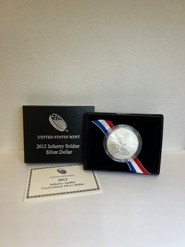 2012-W Infantry Soldier Commemorative Silver Dollar OGP - 第 1/3 張圖片