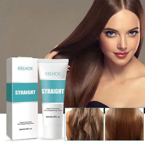 Protein Hair Straightening Cream Silk Gloss Smooth Rough Hair Repair Straight - Picture 2 of 12