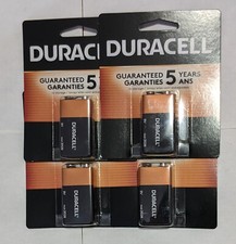 new set of 4 packs duracell 9v batteries