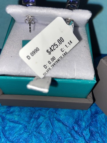 NEW! Effy Tanzanite & Sterling Silver Stud Earrings/ MSRP $570 - Picture 7 of 7