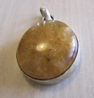 Sterling Silver and Amber Pendant +