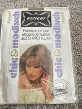 1 Pair Vintage Kunert Mesh Grey Bulgarian Pantyhose 6 Textured Dots