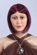 D3 Frau Haarteil NEU! Perücke  wig weiblich für Schaufensterpuppe Glatt Rötlich