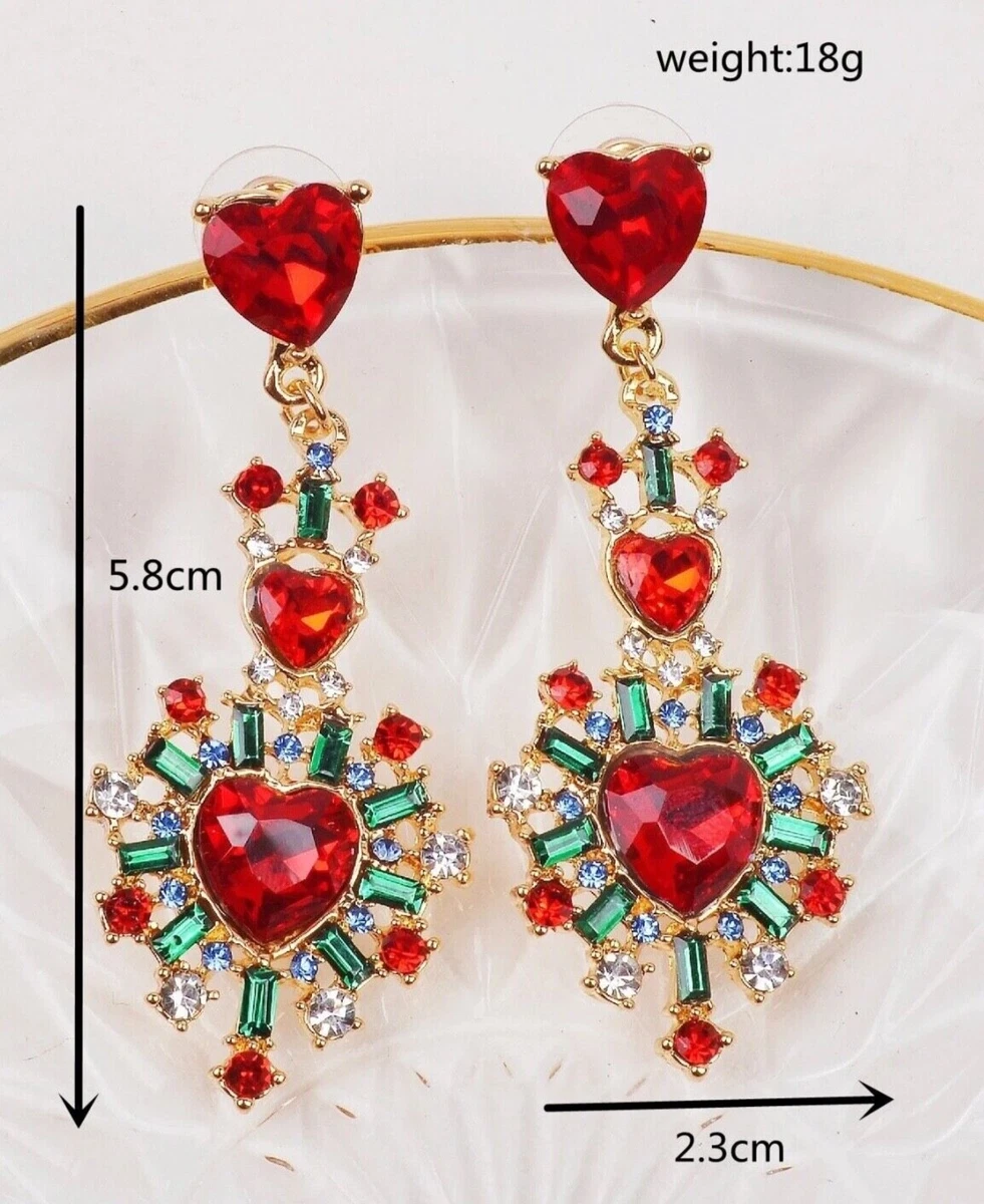 Elegant red hotsell earrings
