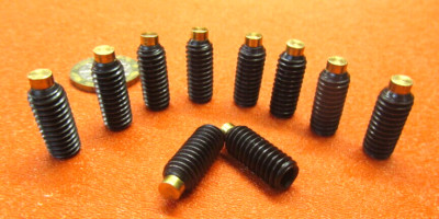 Kmac Alloy Steel Set Screws, Brass Tip, 5/16-18 x 3/4'' Thread Length, 20 Pcs