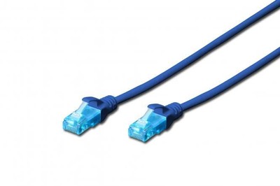 DIGITUS CAT 5e U/UTP Patchkabel, 3m, blau
