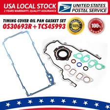 TCS45993+OS30693R Timing Cover Gasket & Oil Pan Gasket Set For Chevrolet GMC