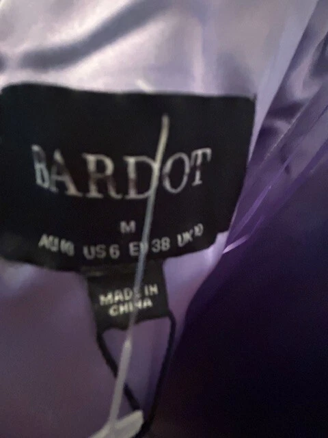 Vestido midi Free People Bardot Helena púrpura con correa de cocodrilo forrado de cuero vegano nuevo con etiquetas M Foto 3 de 4