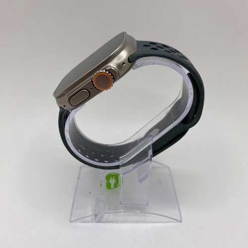 Factory Unlocked Apple Watch Ultra 49MM Natural Titanium Volt Splash Nike Band - Zdjęcie 3 z 6