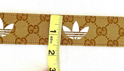 New GUCCI BELT ADIDAS X TREFOIL GG LOGO MARMONT BUCKLE LEATHER sz 95/ 38 - Picture 9 of 12