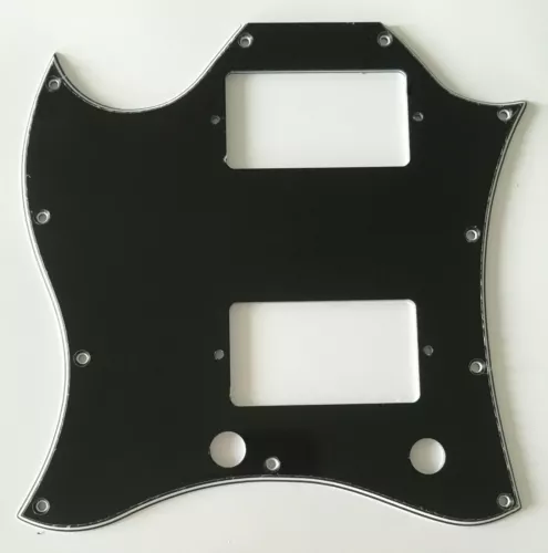 For Gibson SG Standard Full Face Lefthanded Guitar Pickguard,4 Ply Black