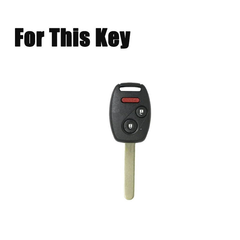 Funda de silicona con llave inteligente de coche de 3 botones para Honda Accord Crosstour Civic Fit  Foto 2 de 4