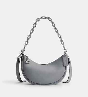 Coach Mira Shoulder Bag - Glovetanned Leather/Silver/Grey blue | eBay