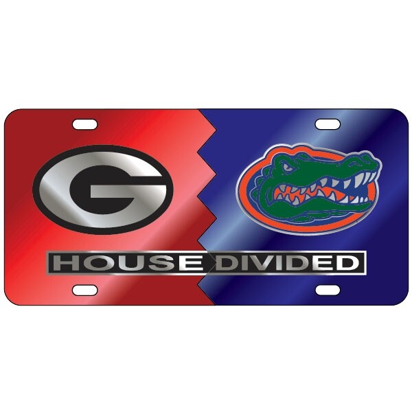 Bulldogs / FLORIDA Gators HOUSE DIVIDED License Plate / Car Tag