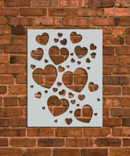 Hearts Pattern Stencil