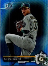 2017 Bowman #BCP46 Dakota Chalmers Chrome Prospects Blue #/150