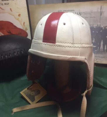 1940  Historic Nebraska Huskers Leather Football Helmet