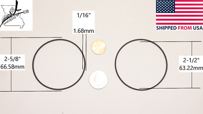 2x #037 Square O-Rings 2-1/2''ID X 2-5/8''OD X 1/16'' CS  Buna-N Oring Nitrile -40