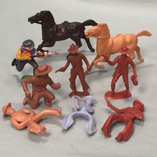 HORSE  COWBOY FIGURES vintage Marx lido Rel rider toy hong kong MPC