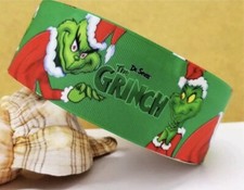1" Grinch Stole Christmas Grosgrain Ribbon Lot - 1 Yard