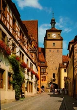 Postcard Germany The White Tower Rothenburg ob der Tauber historic