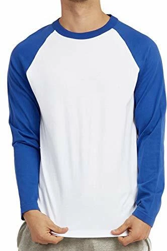 Blue and white raglan shirt sales