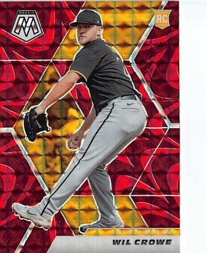 2021 Panini Mosaic Mosaic Reactive Red #218 Wil Crowe RC p2s-32882