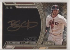 2015 Topps Tier One Acclaimed Rose Gold Ink 21/25 Brandon Crawford Auto 0b0
